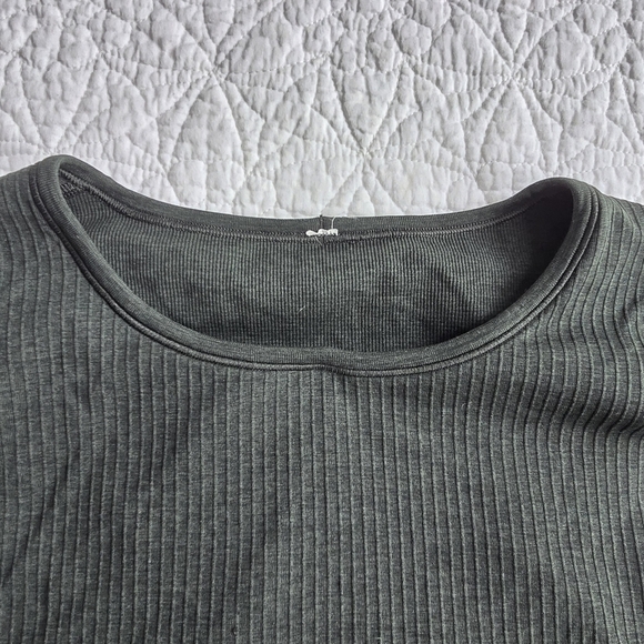 Lululemon Ebb To Street Long Sleeve Crop Shirt - Rainforest Green 8 - Picture 4 of 8